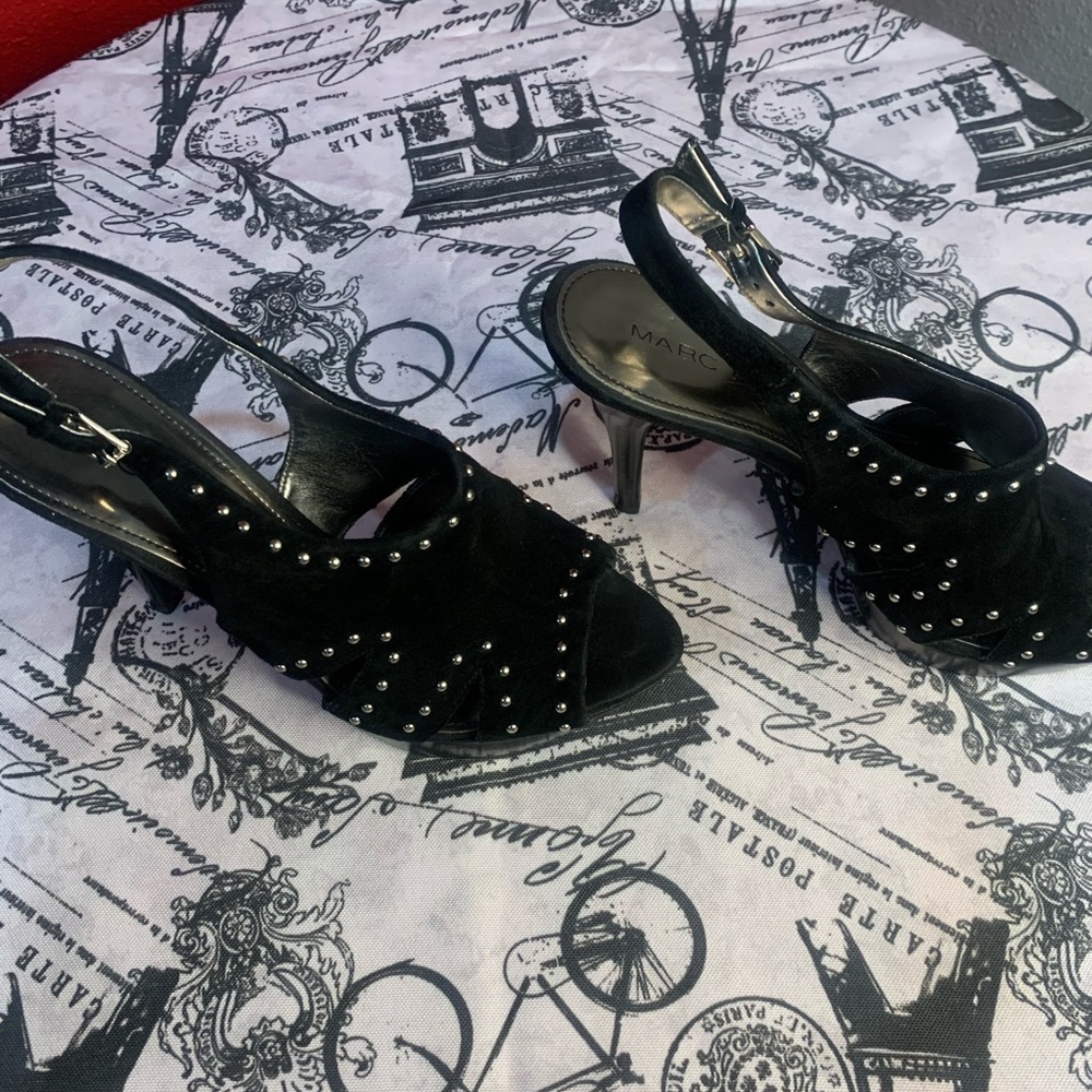 Marc Fisher Open Toe Sling Back Heels - Picture 2 of 6